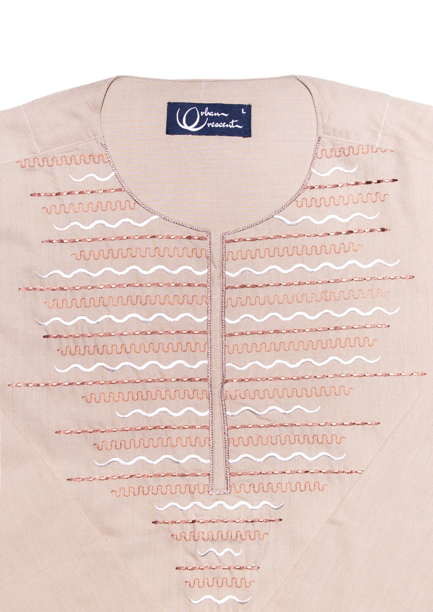 03 - Beige wavy round